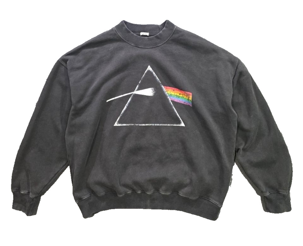 Abercrombie & Fitch Black Crewneck Y2K Sweatshirt Prism Graphic M A011036